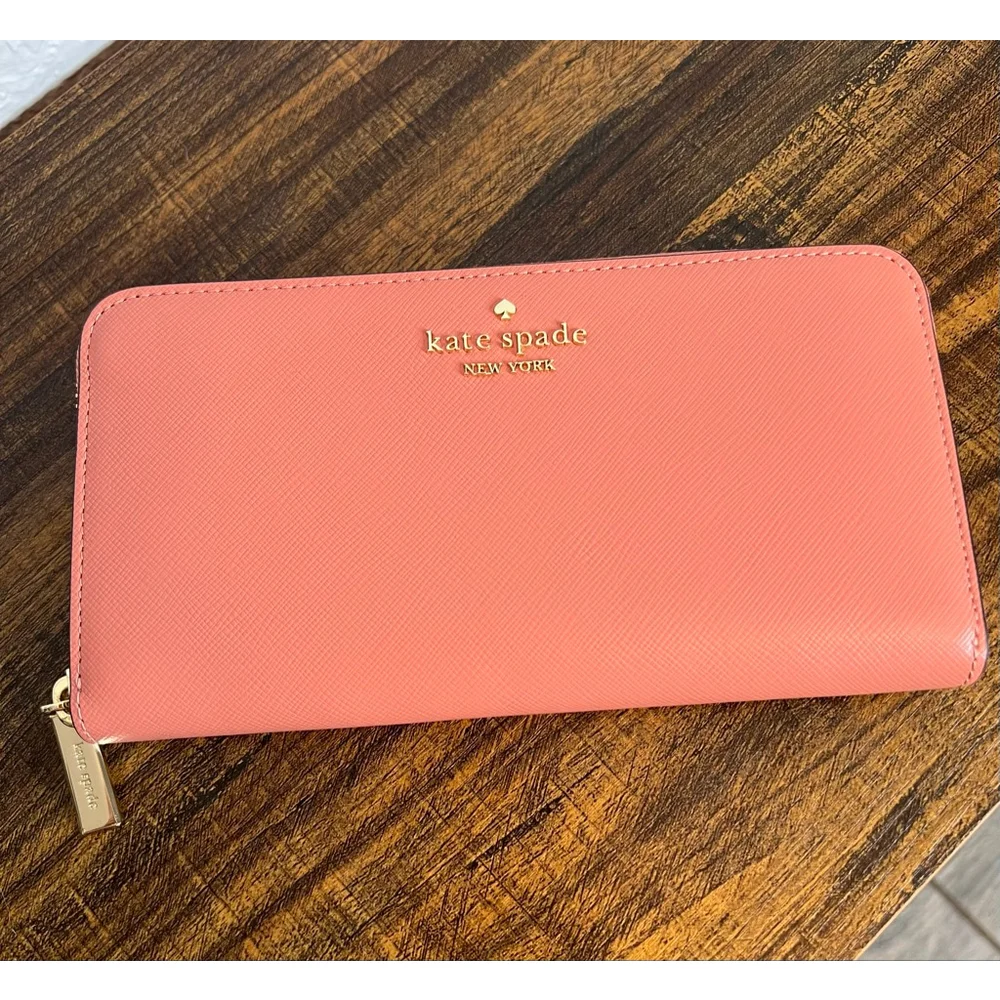 Kate Spade Flower Medium Terracotta QuiltedTote with Wallet & Dust Bag